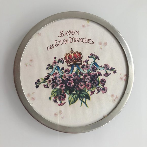 NWOT-PAIR Floral+Crown French Soap Label Coasters - Picture 3 of 5